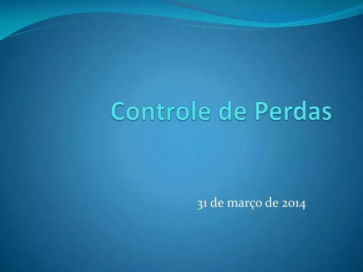 controle de perdas