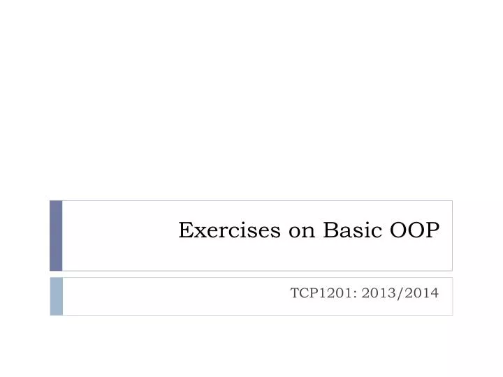 exercises on basic oop