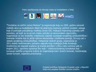 preko zapo ljavanja do inkluzije osoba sa invaliditetom u srbiji
