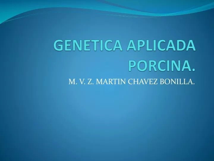 genetica aplicada porcina