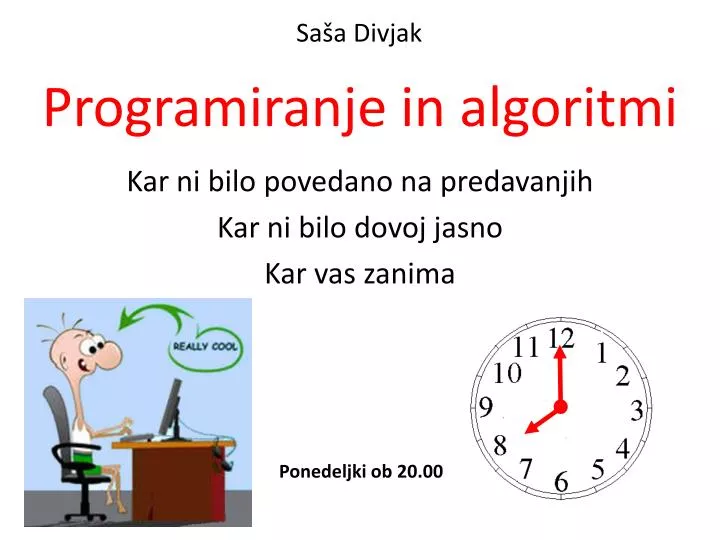 programiranje in algoritmi