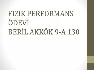 f z k performans dev ber l akk k 9 a 130