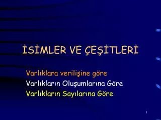 s mler ve e tler