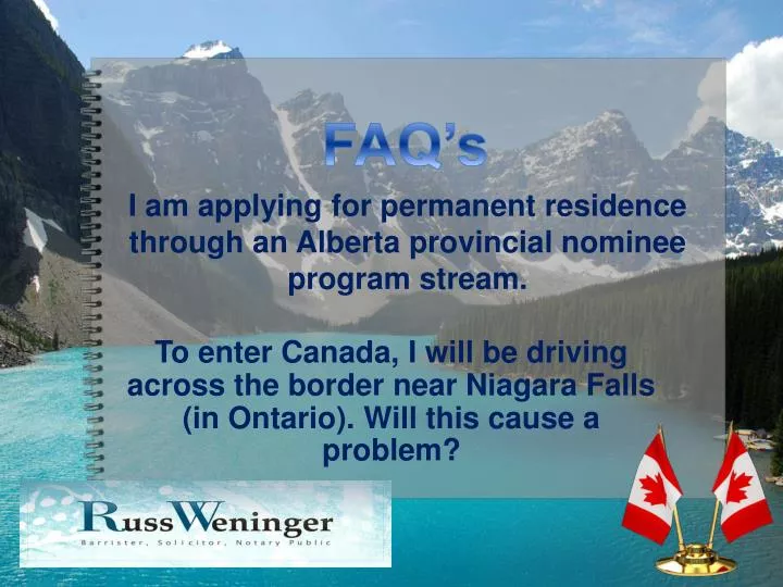 i am applying for permanent residence through an alberta provincial nominee program stream