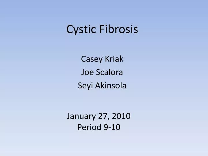 cystic fibrosis