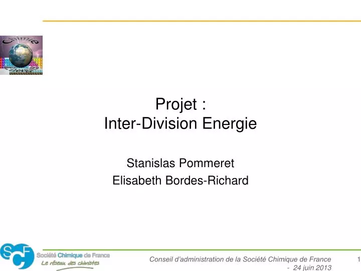projet inter division energie