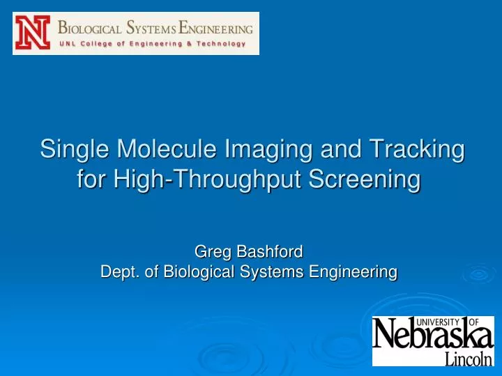 single molecule imaging and tracking for high throughput screening