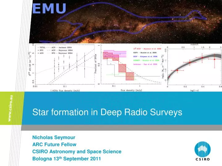 star formation in deep radio surveys