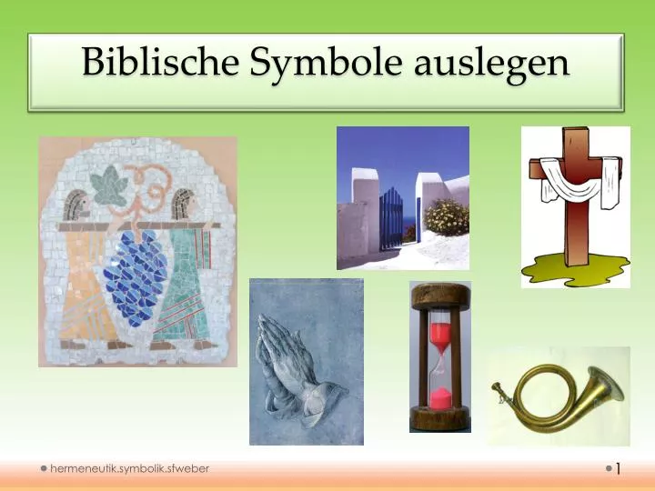 biblische symbole auslegen