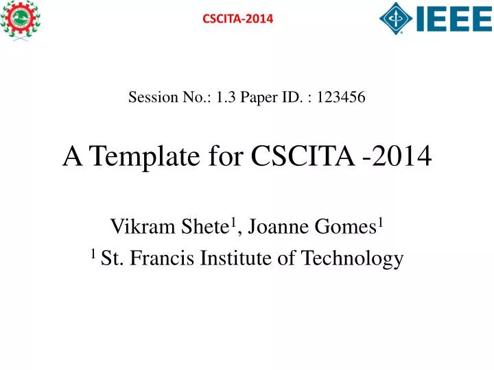 a template for cscita 2014