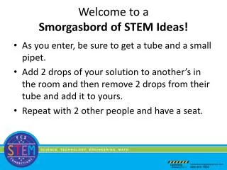Welcome to a Smorgasbord of STEM Ideas!