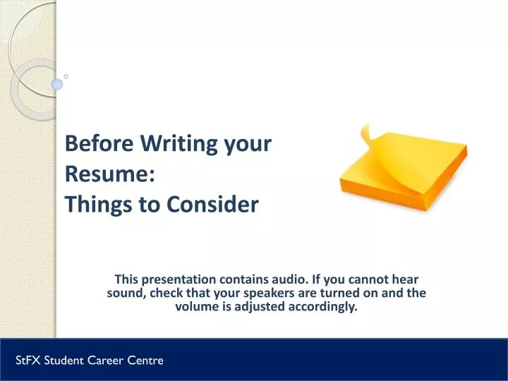 before writing your resume things to consider