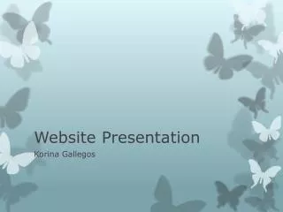 Website Presentation