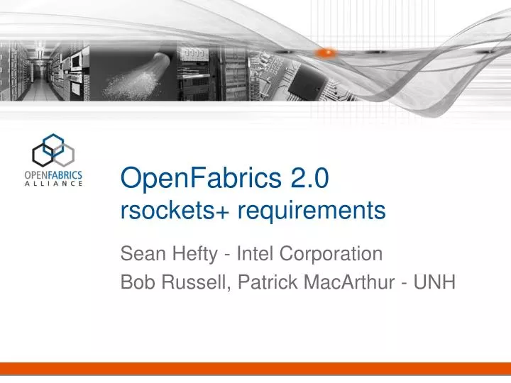 openfabrics 2 0 rsockets requirements