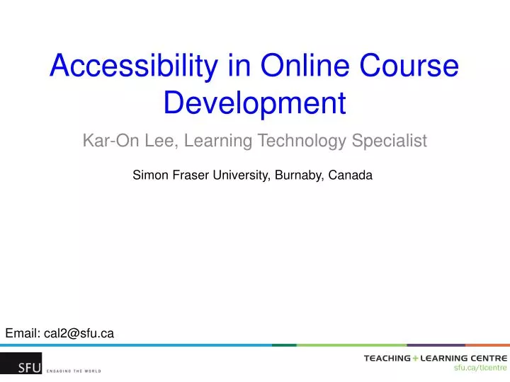 accessibility in online course development