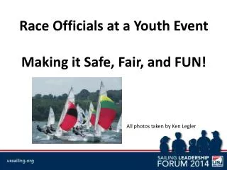 Race Officials at a Youth Event Making it Safe, Fair, and FUN!