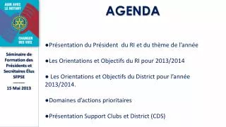 agenda