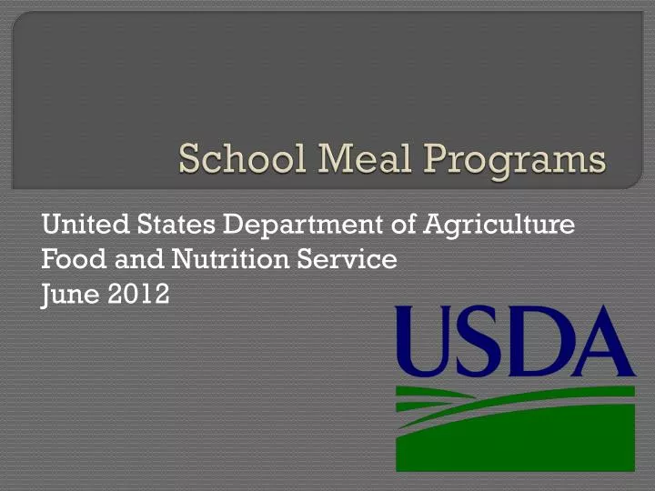 school meal programs