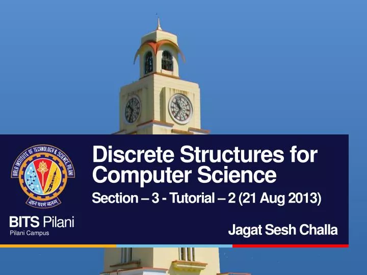 discrete structures for computer science section 3 tutorial 2 21 aug 2013