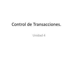 control de transacciones