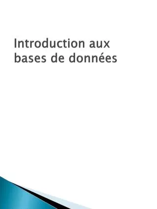 introduction aux bases de donn es