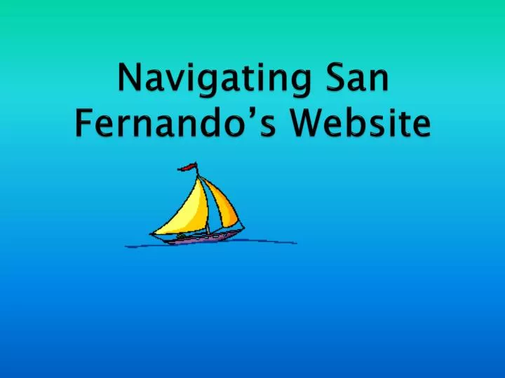 navigating san fernando s website