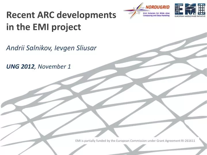 recent arc developments in the emi project