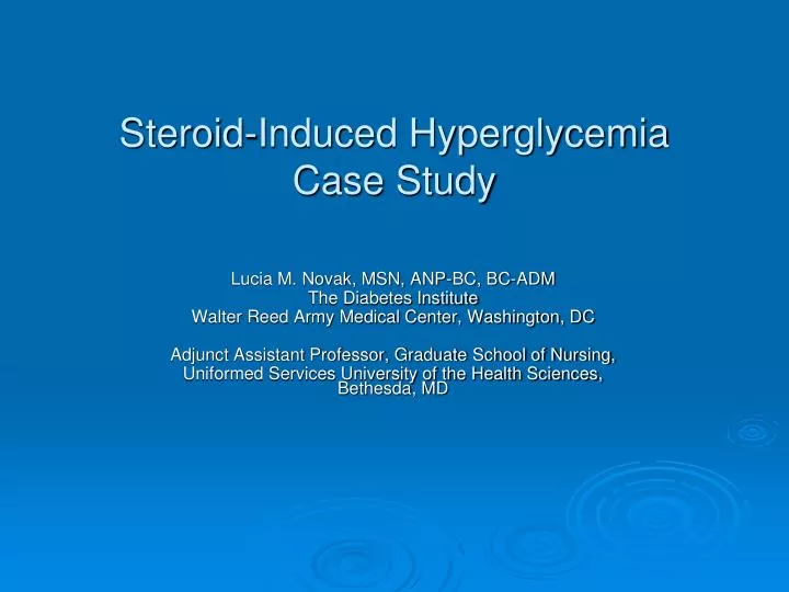 steroid induced hyperglycemia case study
