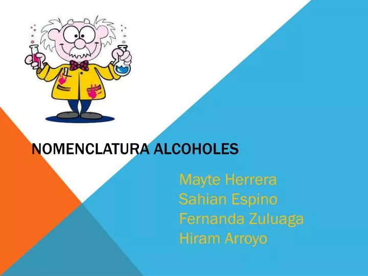 nomenclatura alcoholes