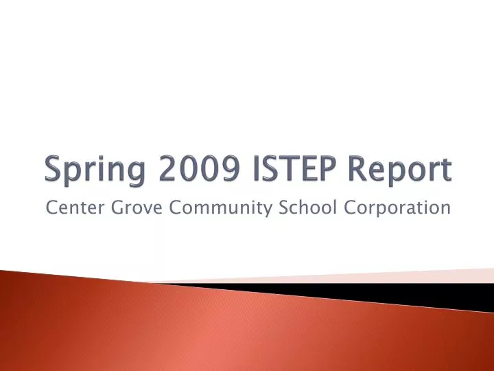 spring 2009 istep report