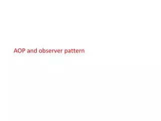 AOP and observer pattern
