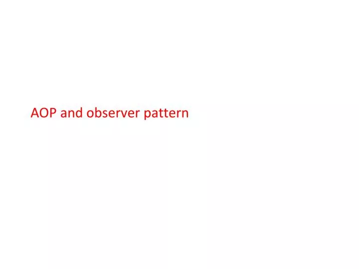 aop and observer pattern