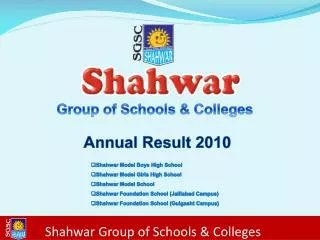 S hahwar Group of Schools &amp; Colleges
