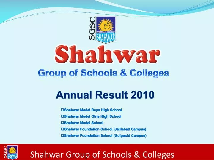 s hahwar group of schools colleges