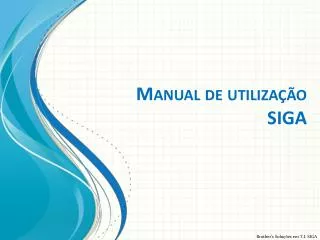 manual de utiliza o siga
