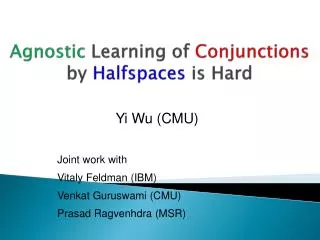 Agnostic Learning of Conjunctions by Halfspaces is Hard