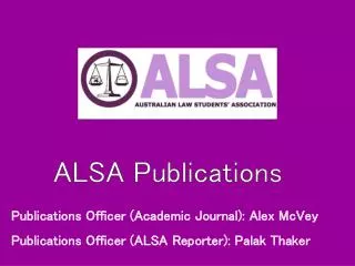 ALSA Publications
