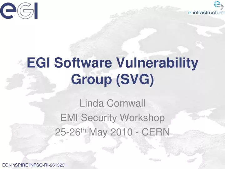 egi software vulnerability group svg