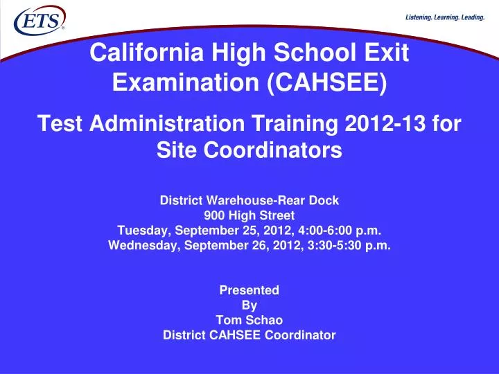 california high school exit examination cahsee