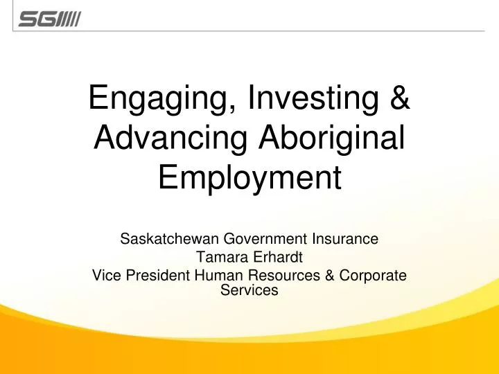 engaging investing advancing aboriginal employment