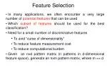 Feature Selection - slide 1