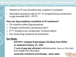 P atients on PI may fail without key mutations in protease !