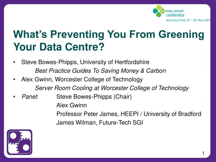 what s preventing you from greening your data centre