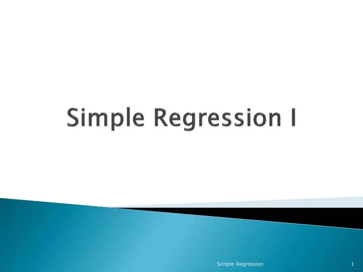 simple regression i