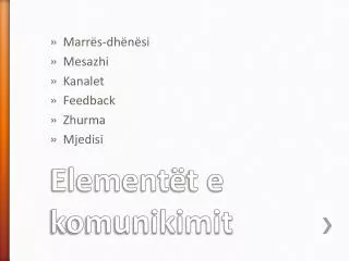 element t e komunikimit