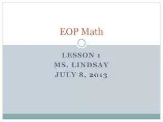 EOP Math