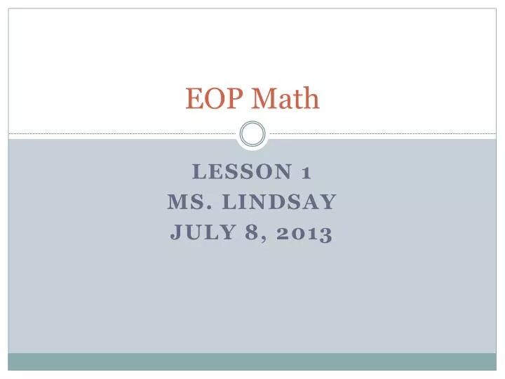 eop math
