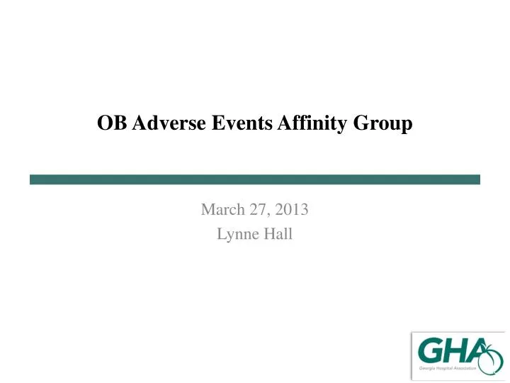 ob adverse events affinity group