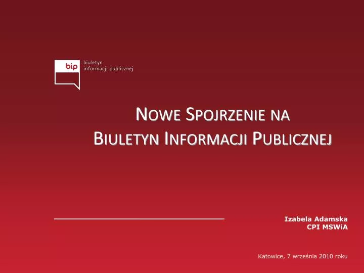 nowe spojrzenie na biuletyn informacji publicznej