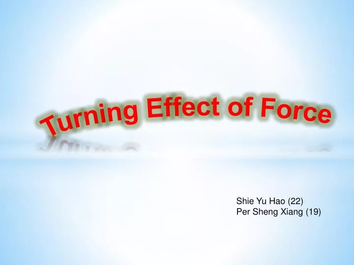 turning effect of force